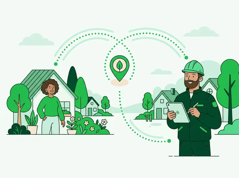 A homeowner connected to their local energy assessor