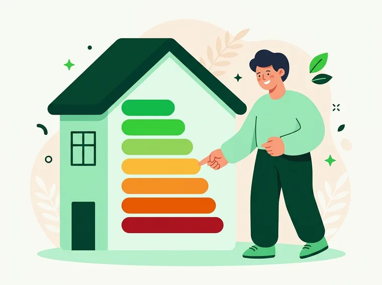 A house energy meter showing a B rating