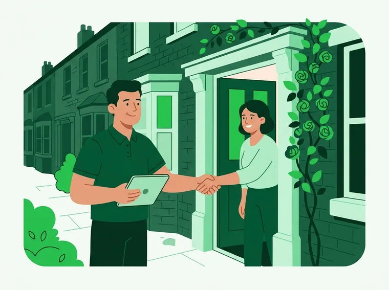 A local energy assessor visiting a UK home